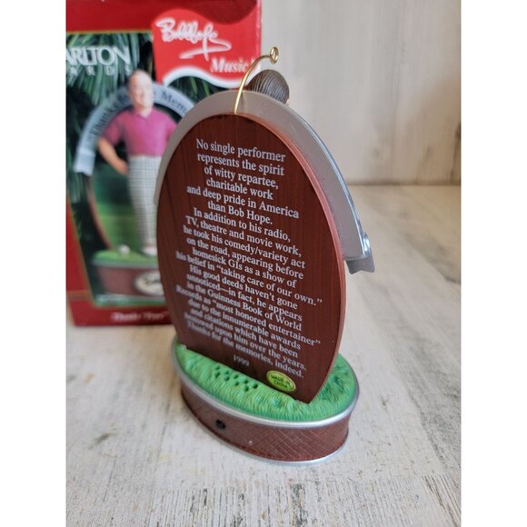 Carlton cards thanks "fore" the memories Bob hope golf ornament xmas - Picture 4 of 7